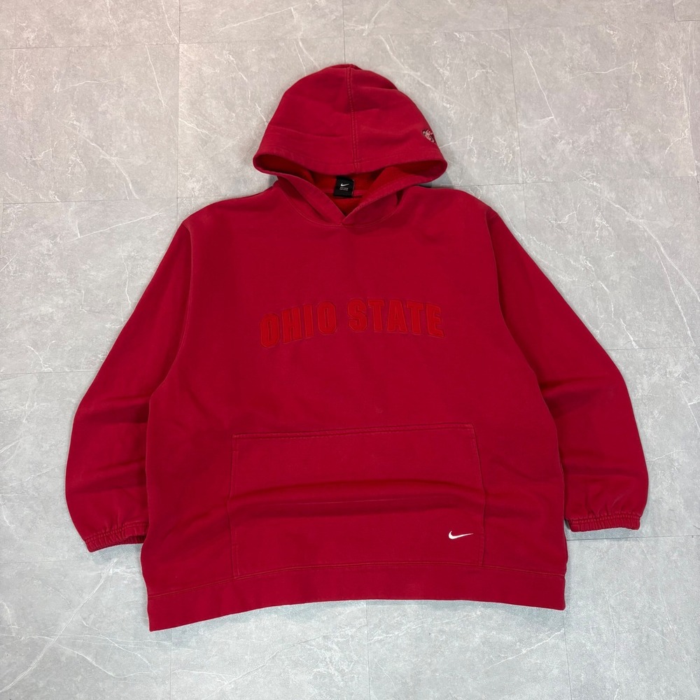 Nike Team Ohio State Buckeyes Hoodie Red Vintage 90s Embroidered XL Mens